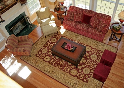 Attractive rug for living room.