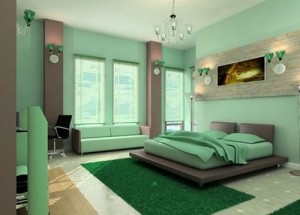 Bright colored walls bedroom decor for boys.