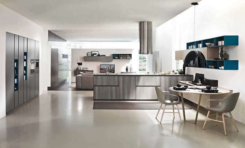 Open kitchen design is the latest interior trend of modern kitchen decorating