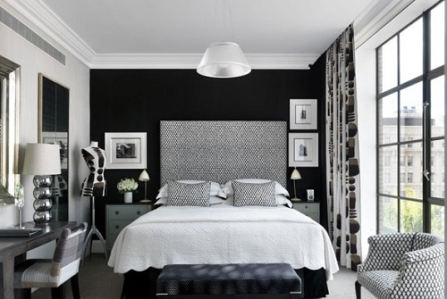 White & Black Bedroom decor idea tips.