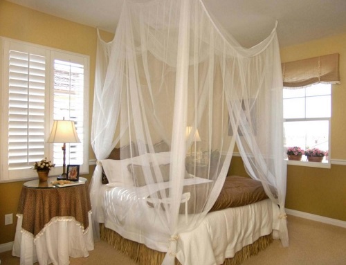 Bed netting ideas for small room space.