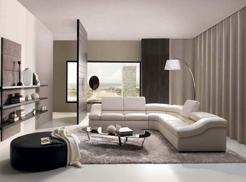 Bright living room interior design 2016.