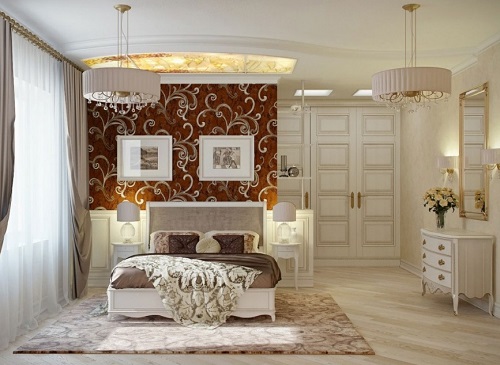 Neutral and relaxing bedroom to bring romance in room.