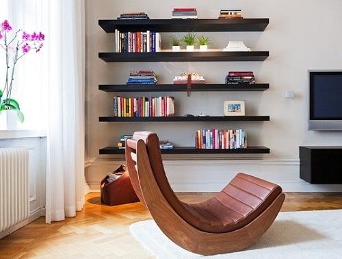 Bookshelves to enhance beauty of home.