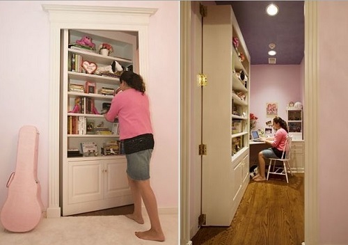 Faux Book Case as secret door for home room.