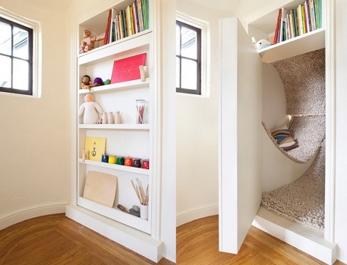 Reading Nook as hidden door.