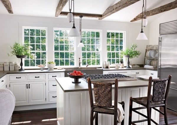 Awesome white-grey kitchen interior design