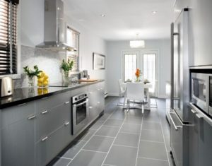Elegant gray kitchen decorating ideas.