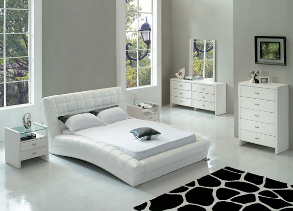 Modern white bedroom furniture design