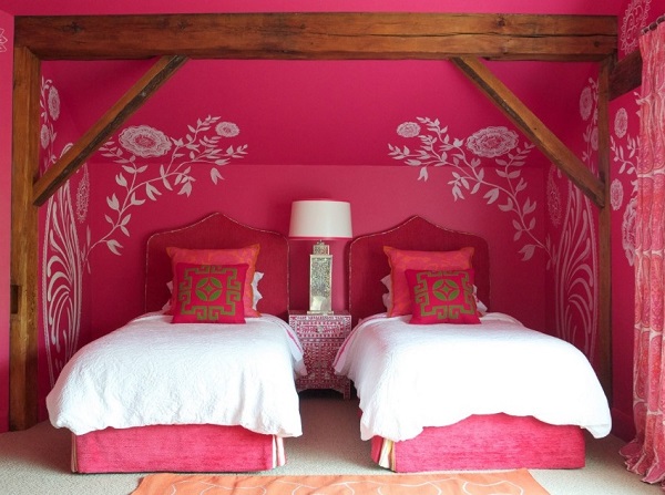 beautiful pink bedroom interior design for teen girls