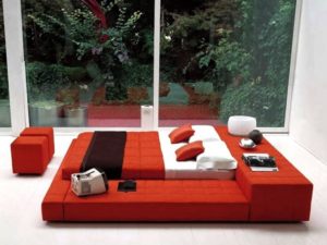 Big red bedroom design concept picture