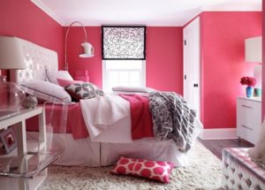 latest pink color bedroom design