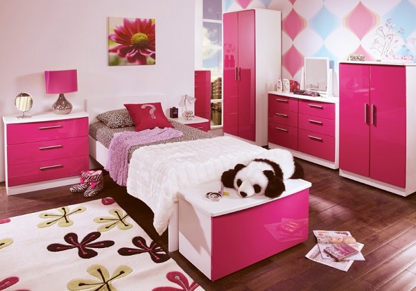 bedroom design for girl pink