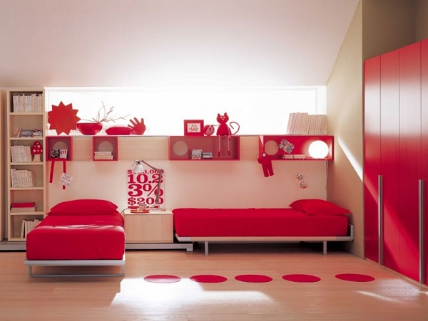 lovely red bedroom decor