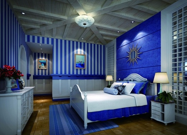 Awesome blue bedroom decoration