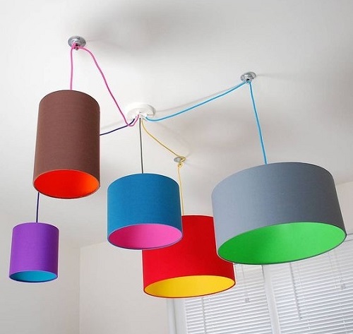 Multi color lampshade for home decor