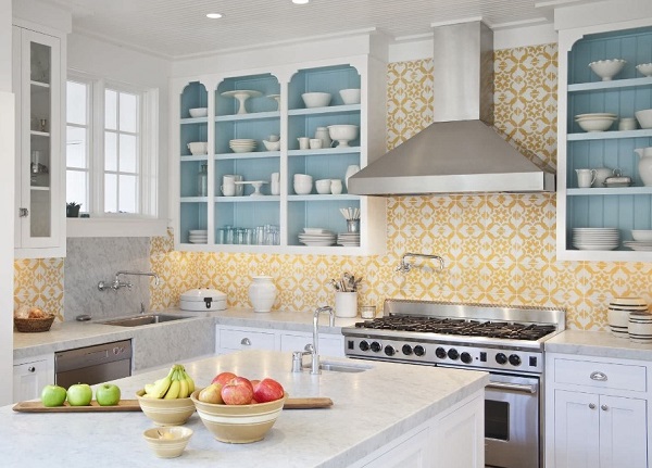 Best kitchen interior designs with yellow-white color theme