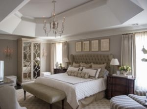 Elegant gray bedroom walls