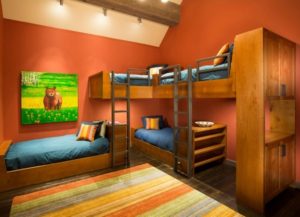 Orange color in child bedroom