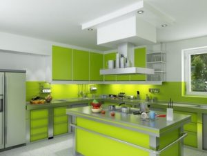 Best white-green kitchen decor