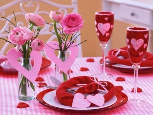 Lovely romantic table for valentine's day