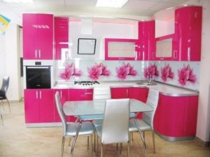 Pink kitchen interior designing ideas