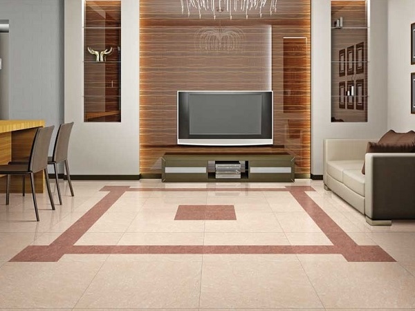 Vitrified Tiles install on living room floor