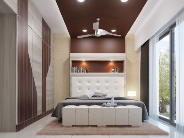 Coffee brown cream bedroom design