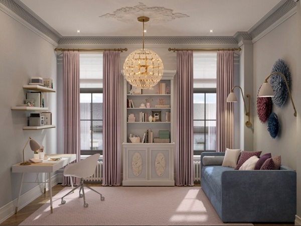 Joyful Gray color apartment interior