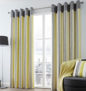 Vertical pattern curtains