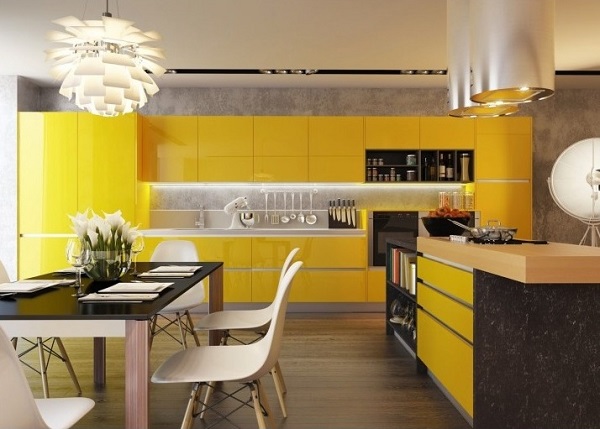 Bright yellow kitchen design inspiration