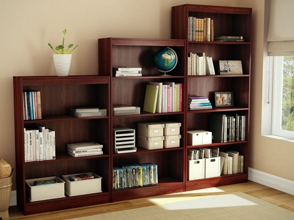 Bookcase common object of living room
