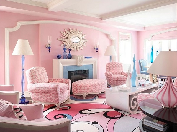 Beautiful pink living room design by homedecorbuzz
