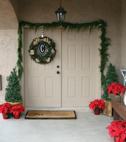 Double door decoration for Merry Christmas