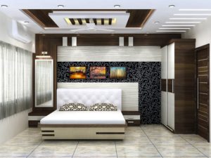 Master bedroom design for 3-BHK apartment in Vedic, Kolkata