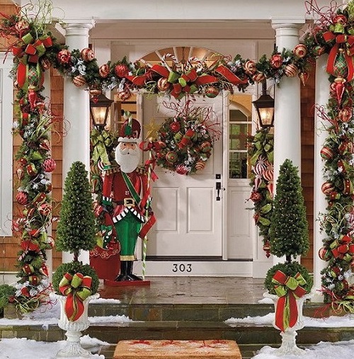 Santa welcoming door for Christmas decoration