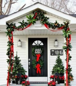 Most beautiful Christmas front door decoration