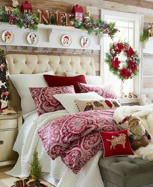 Christmas bedroom decoration ideas by homedecorbuzz