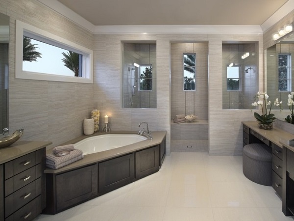 Corner Tub for luxury bathroom decoration by homedecorbuzz
