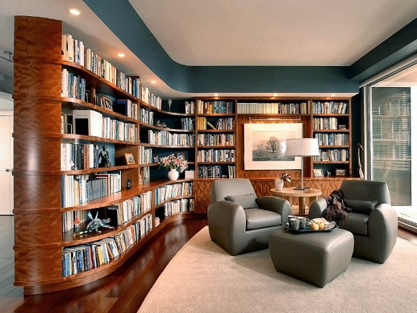 Beautiful sofa in living room library