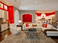 Lovely red living room style Lovely red living room style