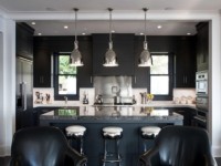Amazing black kitchen interior decor picture Amazing black kitchen interior decor picture